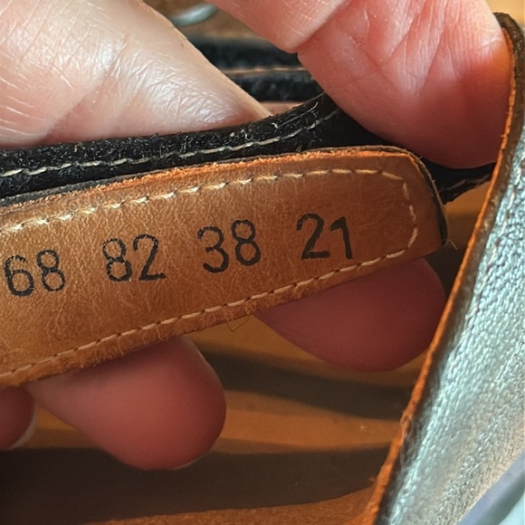 Think! Tri Color Leather Slide Sandals - Picture 10 of 10